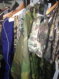Variety of hunting clothes