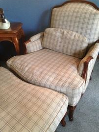 Occasional chair with ottoman