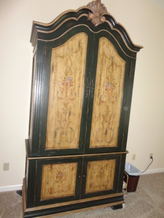 Armoire with painted flowers