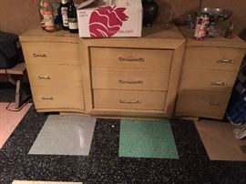 Nine drawer retro dresser