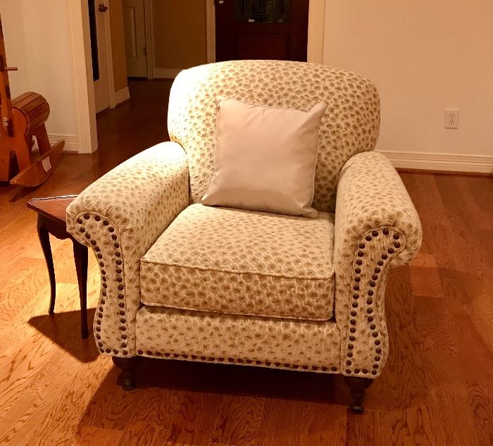 Allen White Arm Chair