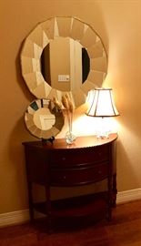 Console Table and Mirrors