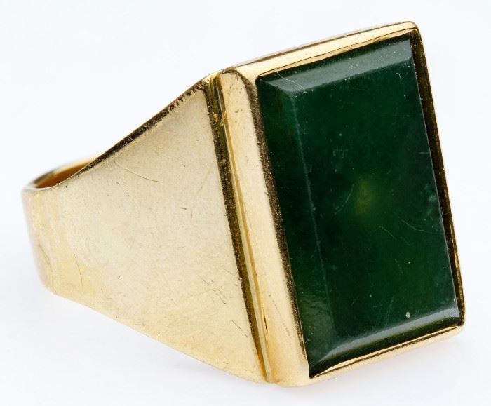 14k Gold and Green Quartz Ring