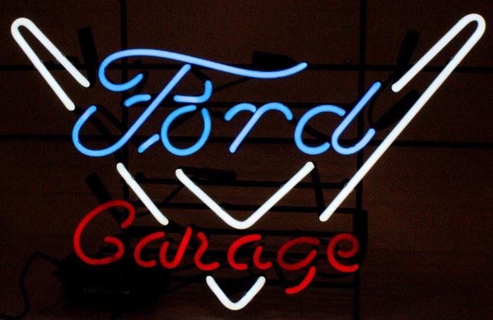 Lot 279a - Neon Advertising Lighted Ford Garage sign