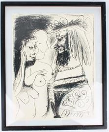 Lot 258a - Art Pablo Picasso 1959 The Old King Lithograph