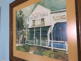 F. H. Wagner large framed watercolor print