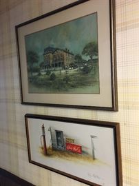 Top:  Framed E.M. Schiwetz Gathright hall, bottom Ken Fleisch