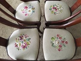 4 needlepoint seats