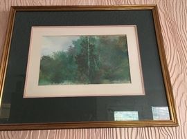 John Guerin (U.T., Michigan 1920- 2006) "Lone Pine" Original signed watercolor
