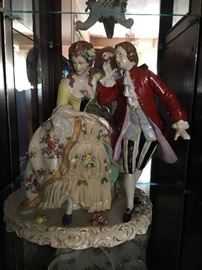 Dresden lace porcelain figurine