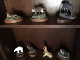 The Hamilton Collection bronze Wildlife sculptures