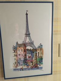 Le toue eiffel, signed original