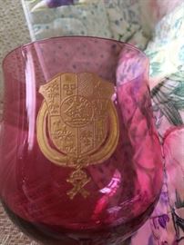 Antique cranberry stems