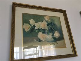 Listed artist Volney A. Richardson gouache signed and dated 1933