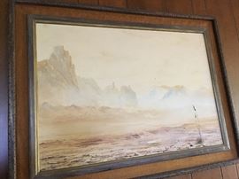 Clinton Baermann large early landscape dated 1967