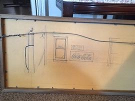 Verso: shows pencil sketch for work by Ken Fleisch