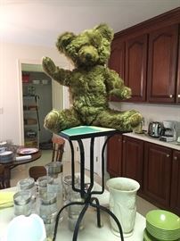 Vintage/Antique Mohair Jointed Body Teddy (he's brown not green)