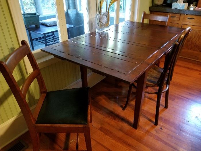 Vintage Dining Table and Two Chairs