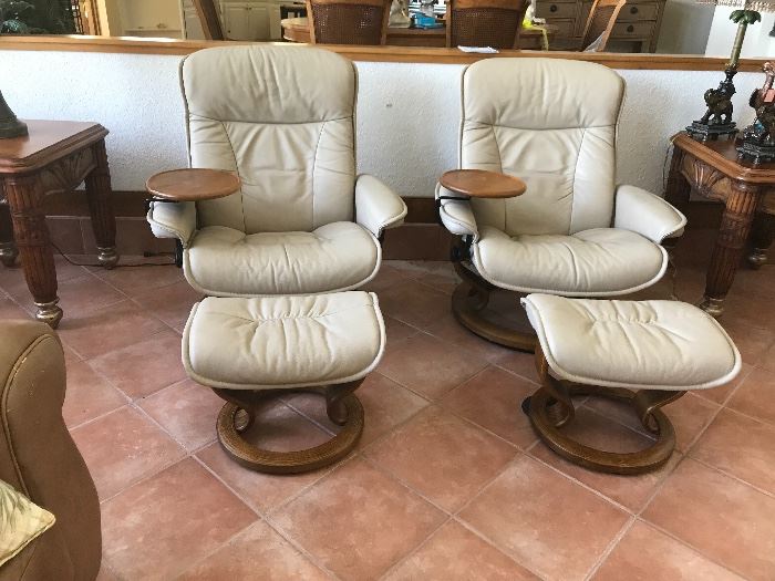 Pair of Ekornes Stressless Chairs