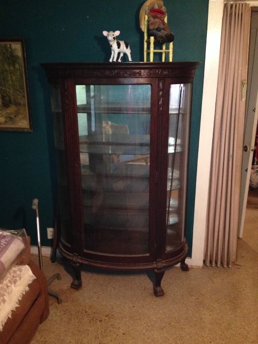 display cabinet curved glass