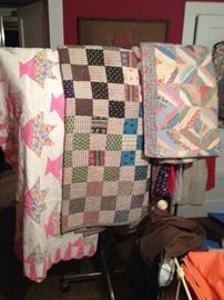 Lots of antique quilts