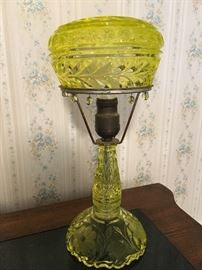 Vaseline glass lamp