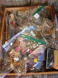 various collection of costume jewelry