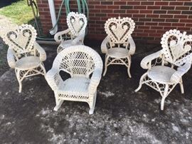 small miniature wicker furniture collection