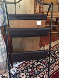 nice magazine rack or could be used for yarn rack also