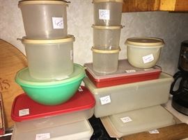 various tupperware collection