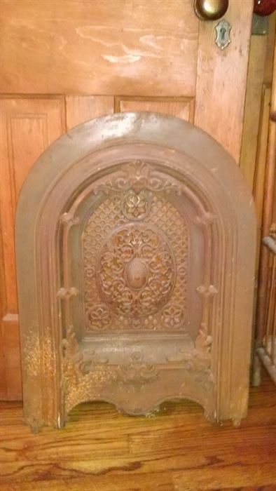 Cast iron fireplace cover