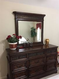 Dresser with mirror