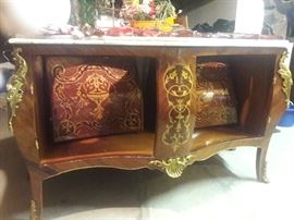 Very Beautiful double sink with marble top. 