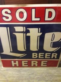 Old Miller Lite Tin Sign 