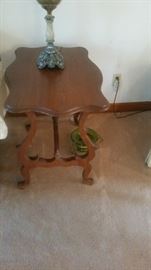 MATCHING PAIR OF TABLES  BOTH  ANTIQUE