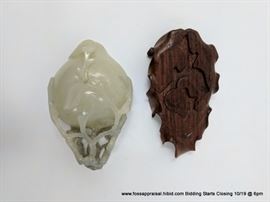 Jade Bowl on Wood Stand