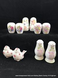 Porcelain salt and peppers