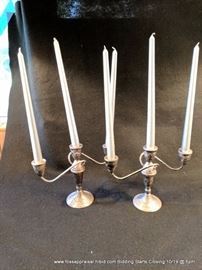 Sterling silver candlesticks