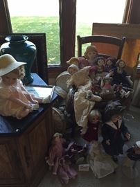 many dolls, some handsewn