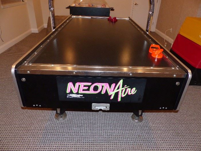 Neon Aire Black Top  Air Hockey Table
