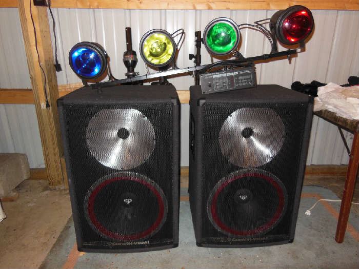 Cerwin-Vega Speakers Model V-152, American DJ Professionals Light Bar ADJ-3000 Telestar Model 4335 - 30 watt
