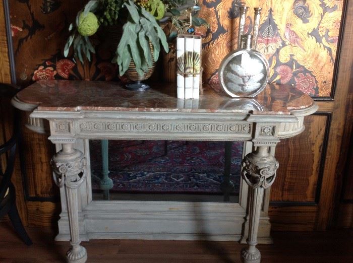 19th. c.  French marble /mirrored console