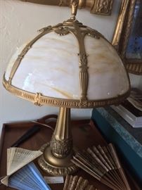 Miller Slag glass lamp