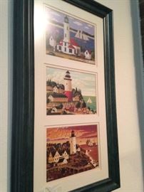 Light houses - framed picture