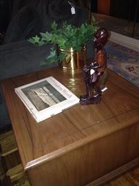 Side table; Andrew Wyeth art book