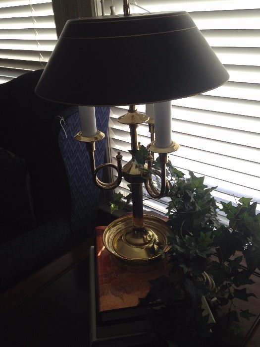 Brass lamp with room for 3 bulbs