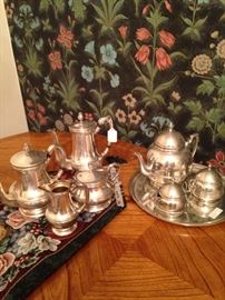 Silver plate tea sets