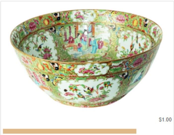 Item 152 Large Chinese Famille Rose Export Bowl