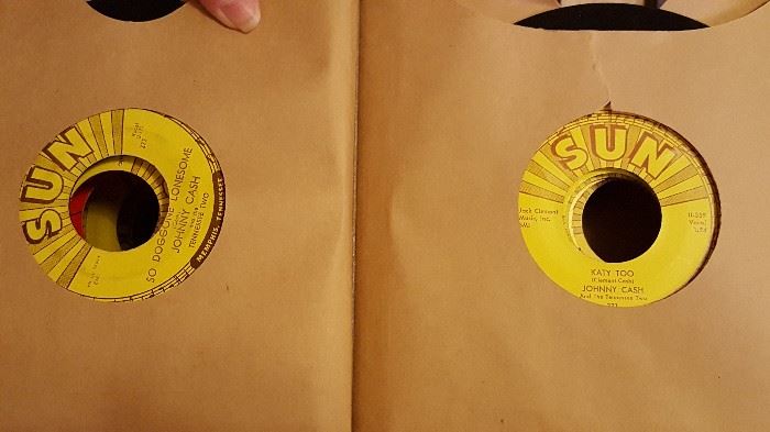 Box set of Johnny Cash 45s