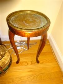 Beautiful end table with brass top